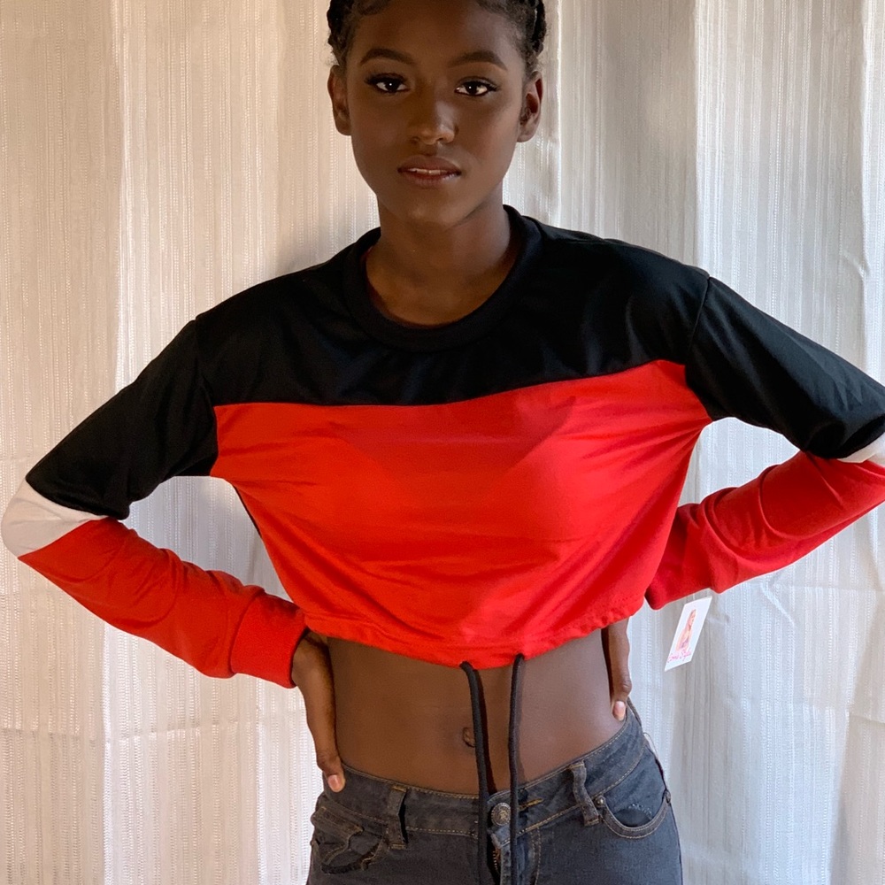 Crop crew neck
